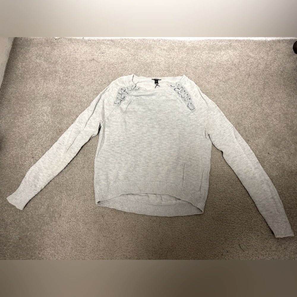 Express laced up shoulder sweater